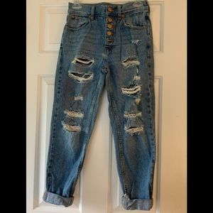Distressed Free People Jeans